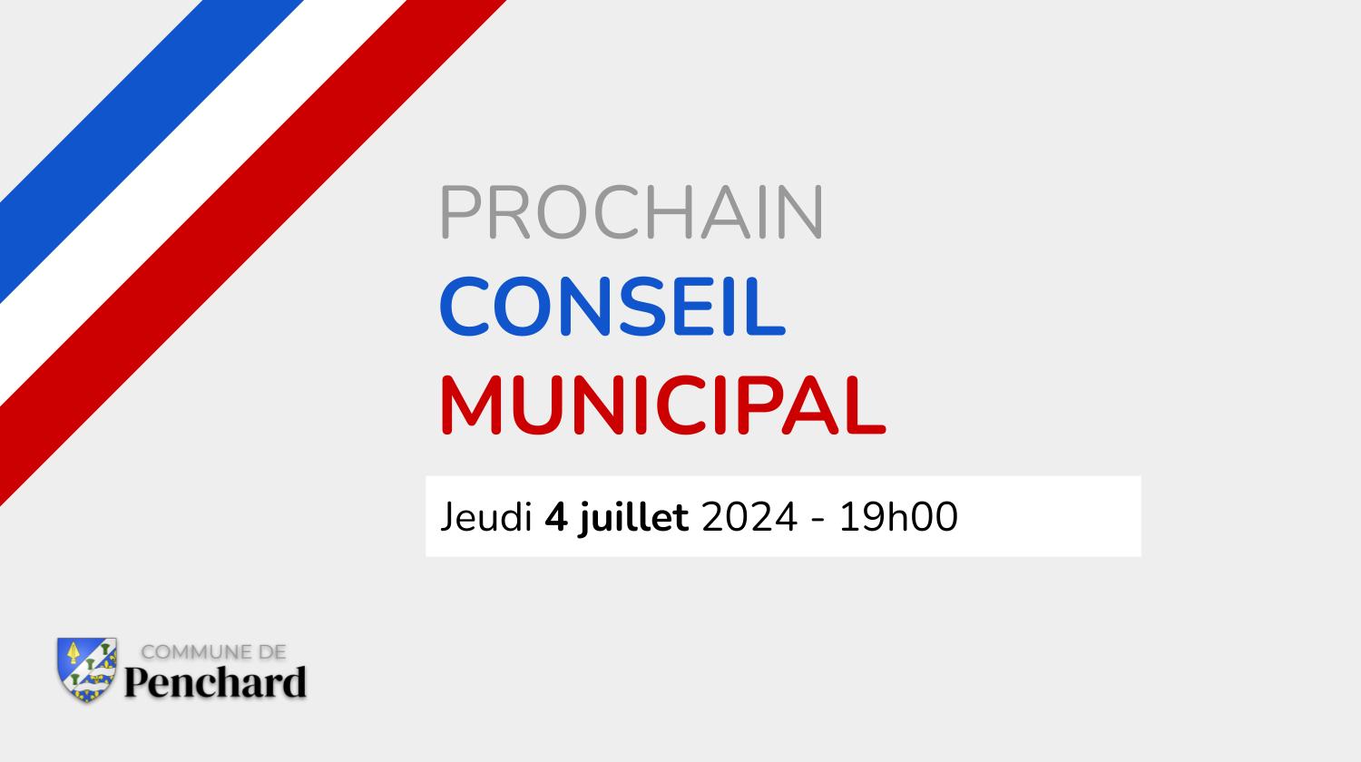 Conseil Municipal le jeudi 4 juillet 2024