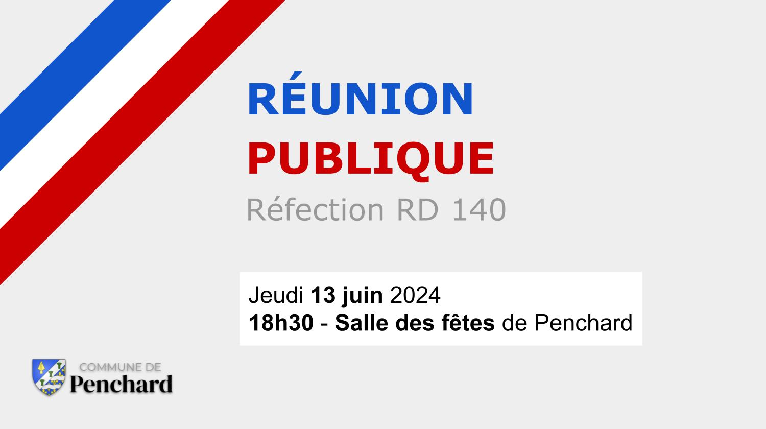Réunion publique : Réfection RD 140