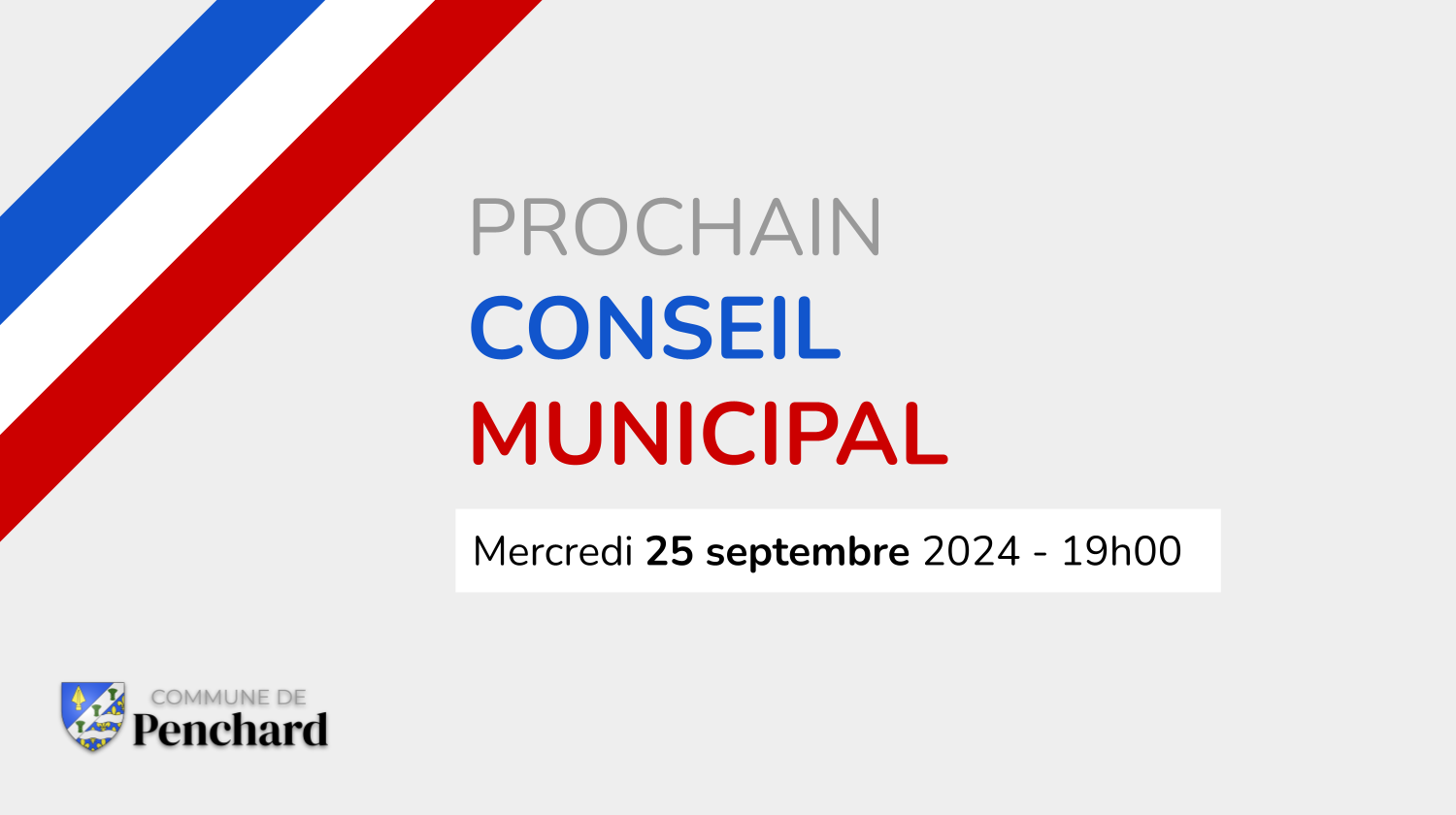 Conseil municipal le 25 septembre 2024