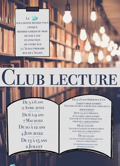 Club lecture du CMJ de Penchard 2 avril 2022